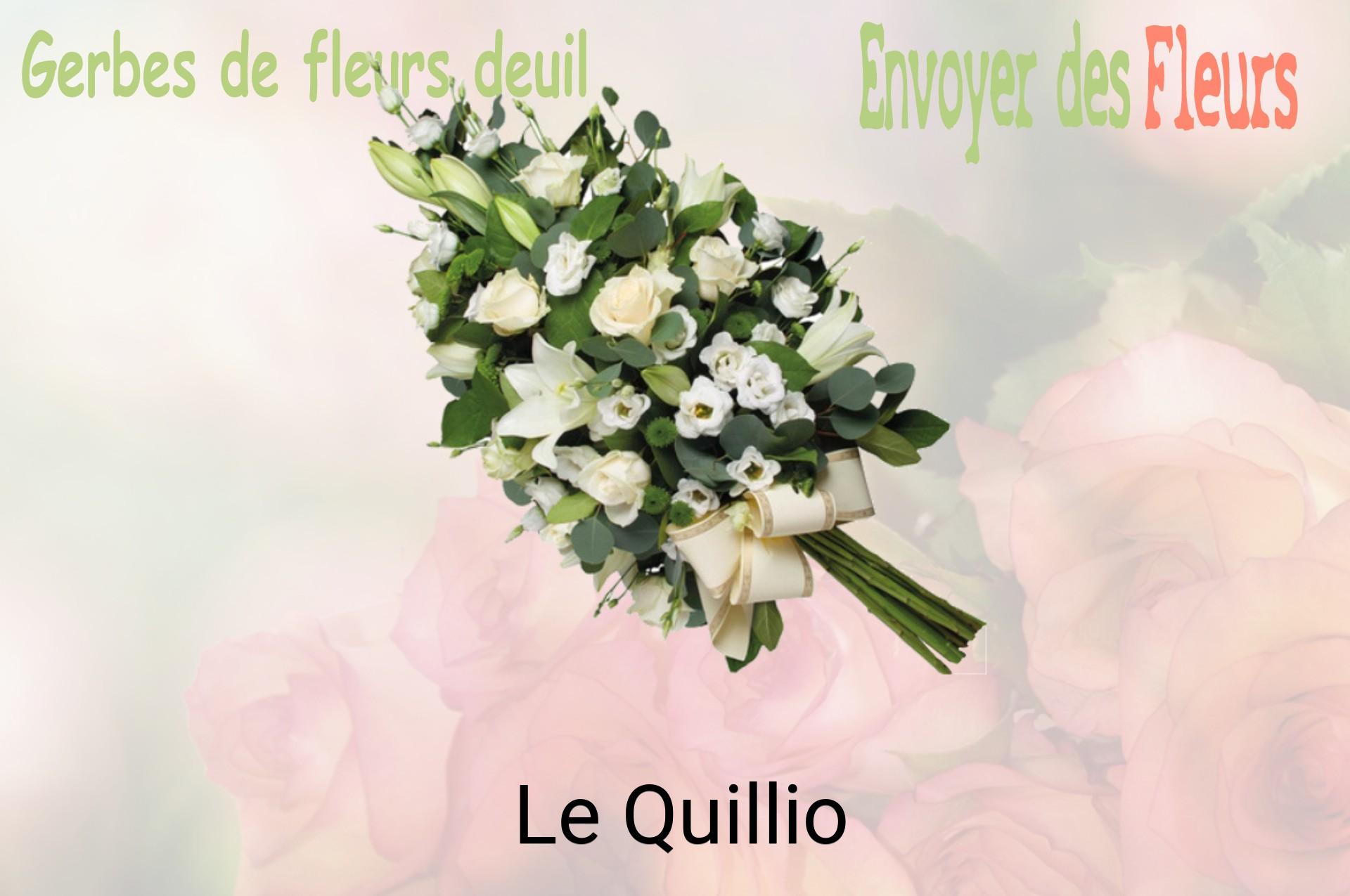 Gerbe de fleurs de deuil livrée à Le Quillio